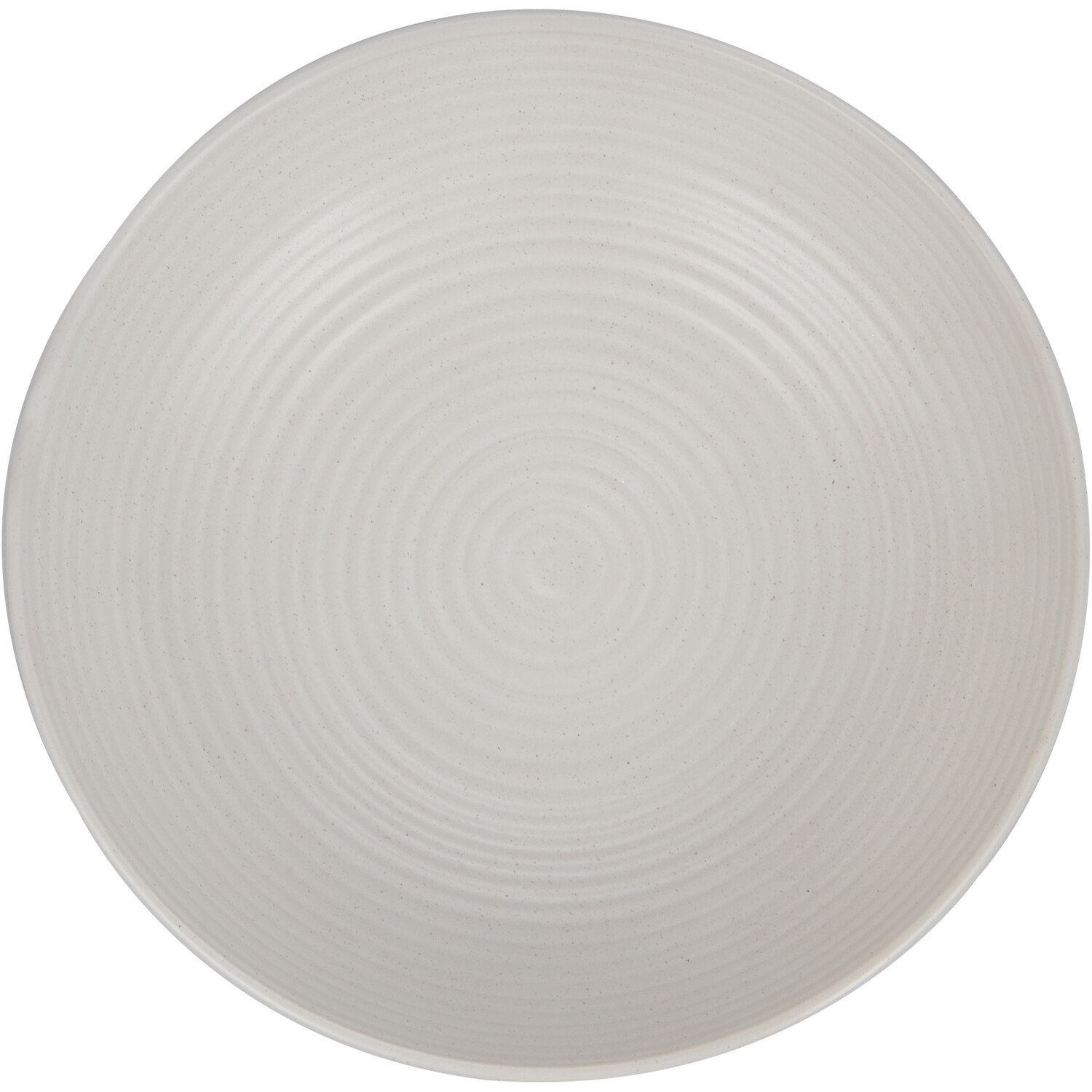 Genoa 24cm Cream Ribbed Serving Bowl Image 2