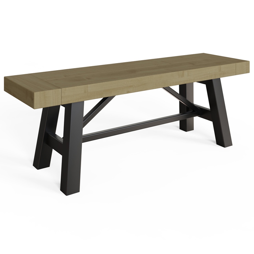 FWStyle Lowry Industrial Dining Bench Image 2