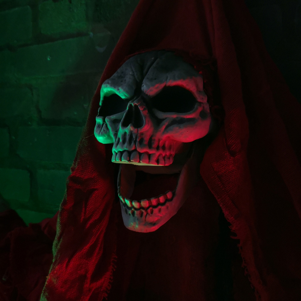 Samuel Alexander Red Skeleton Ghost Hanging Halloween Decoration 6.9ft Image 4