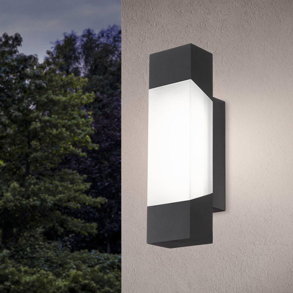 EGLO Gorzano LED Black Exterior Wall Light Image 2