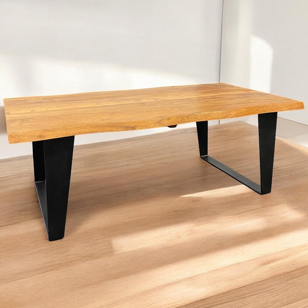 Acacia Home Brown Wooden Coffee Table Image 1