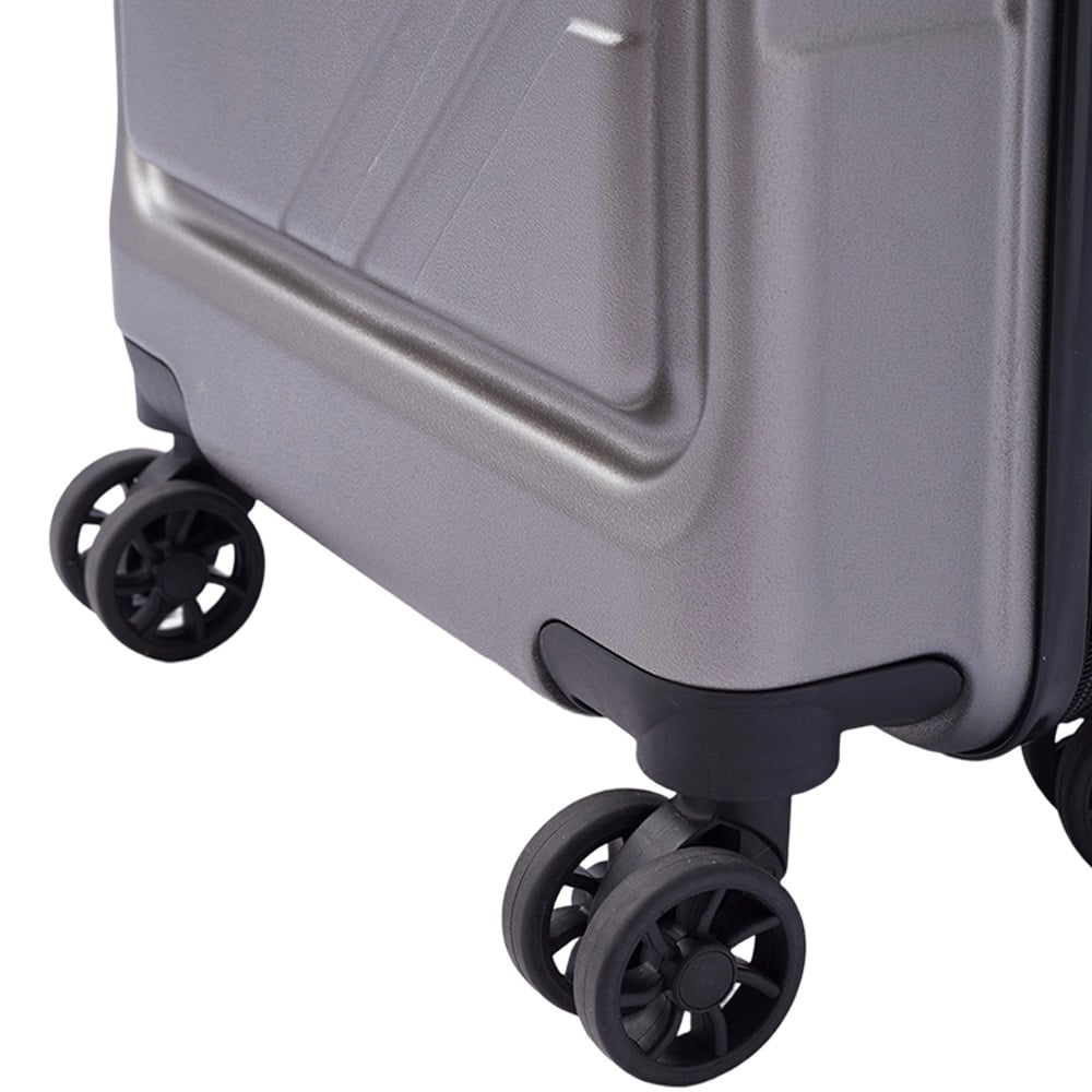 H&O Direct 20 inch Grey Hard Shell Suitcase with Combination Lock Image 5