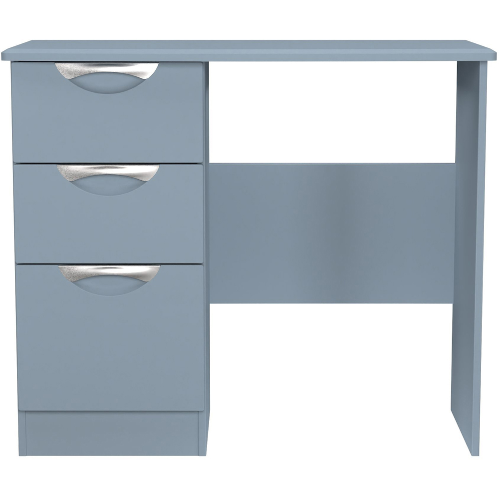 Crowndale Camden 3 Drawer Denim Blue Vanity Dressing Table Ready Assembled Image 2