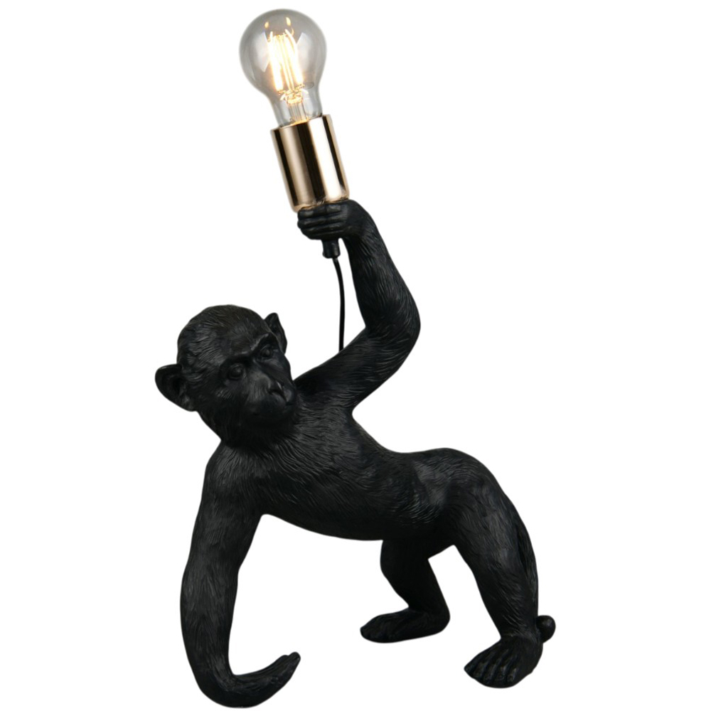 TRIO Bobo Black Monkey Table Lamp Image 1