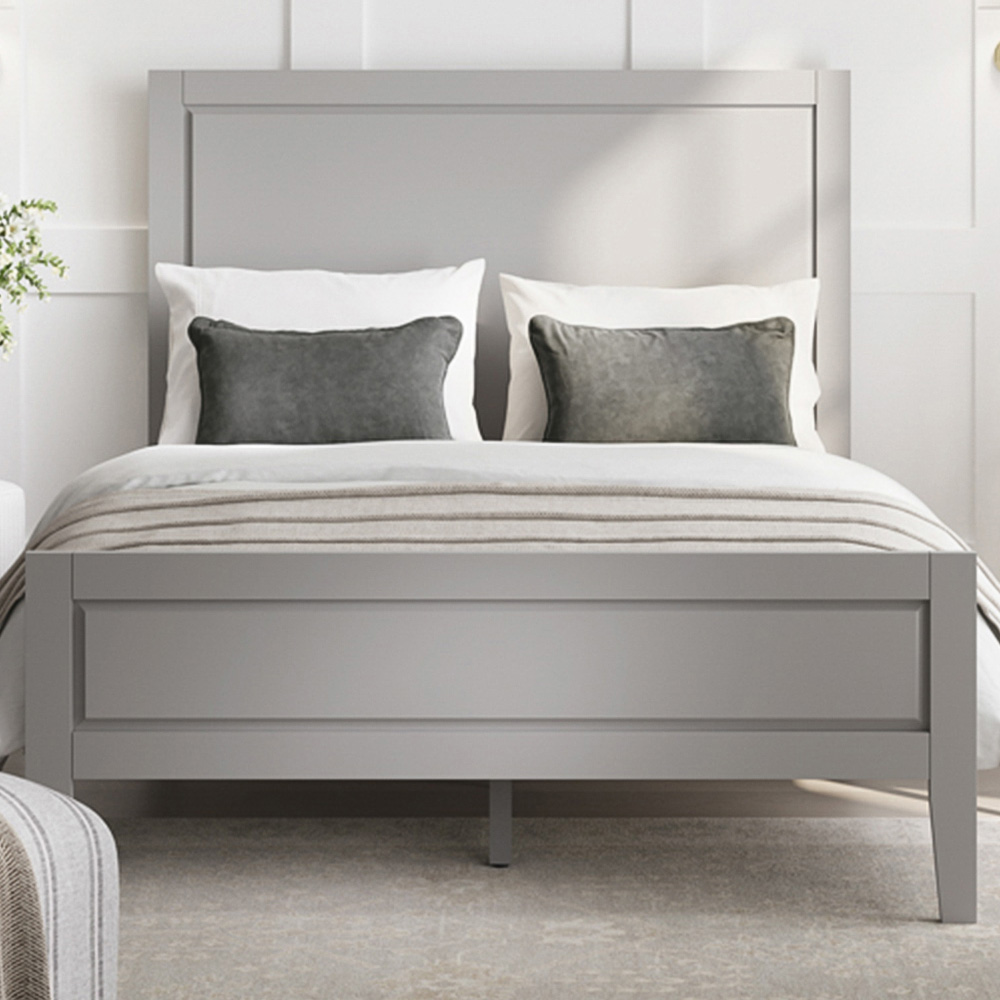 Bay King Size Cement Grey Bed Frame Image 1