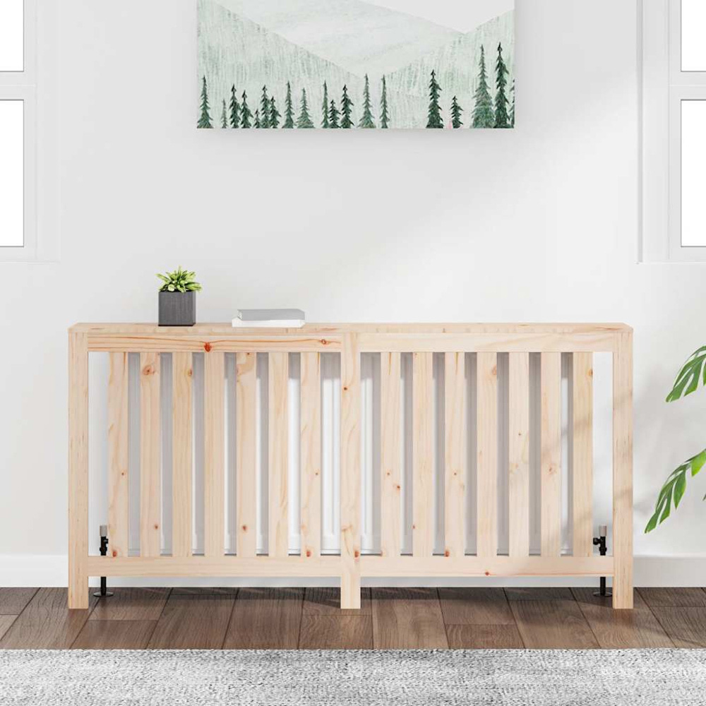 vidaXL Natural Pine Wood Radiator Cover 840 x 1690mm Image 2