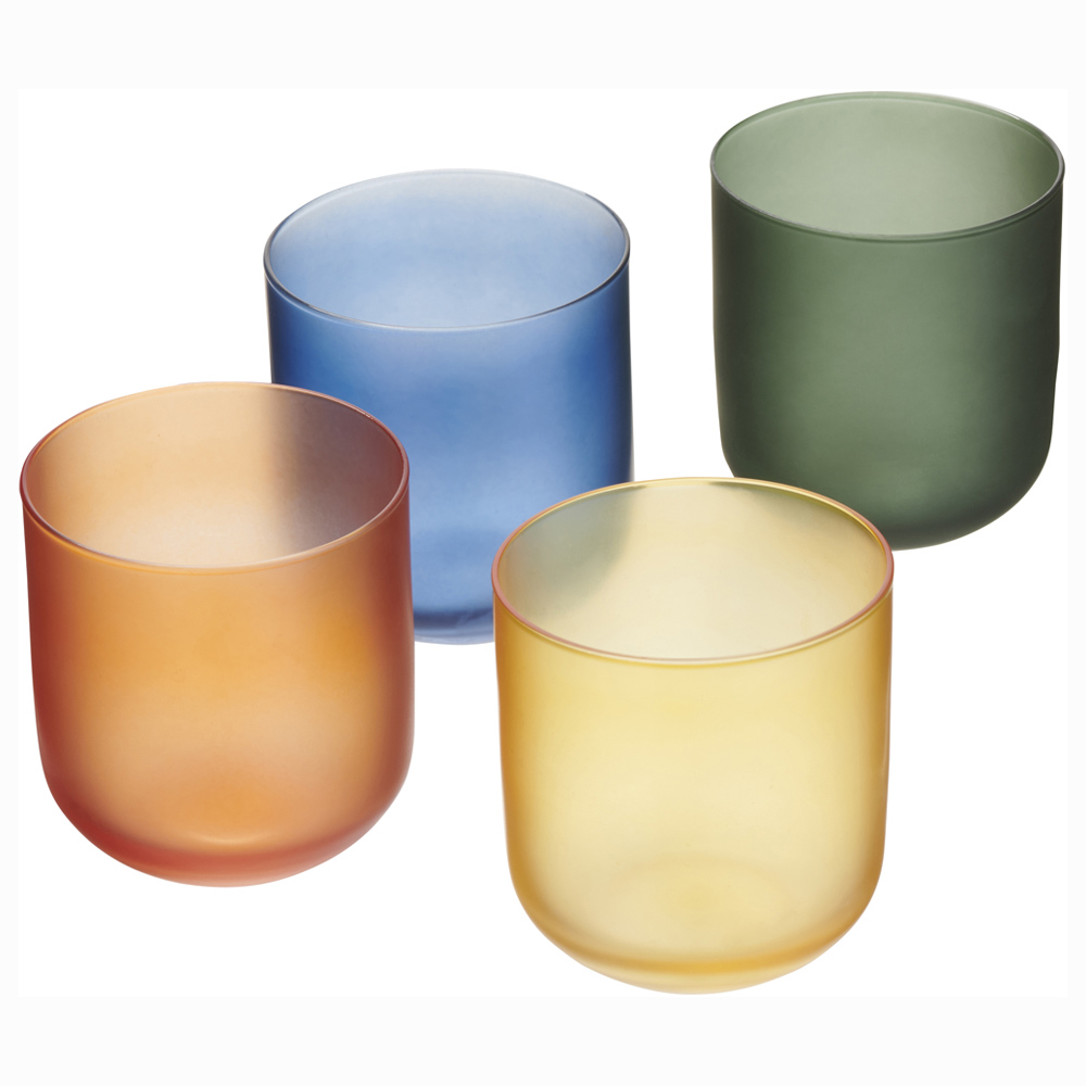 Wilko Frosted Matt Glass Tumblers 4 Pack Image 1