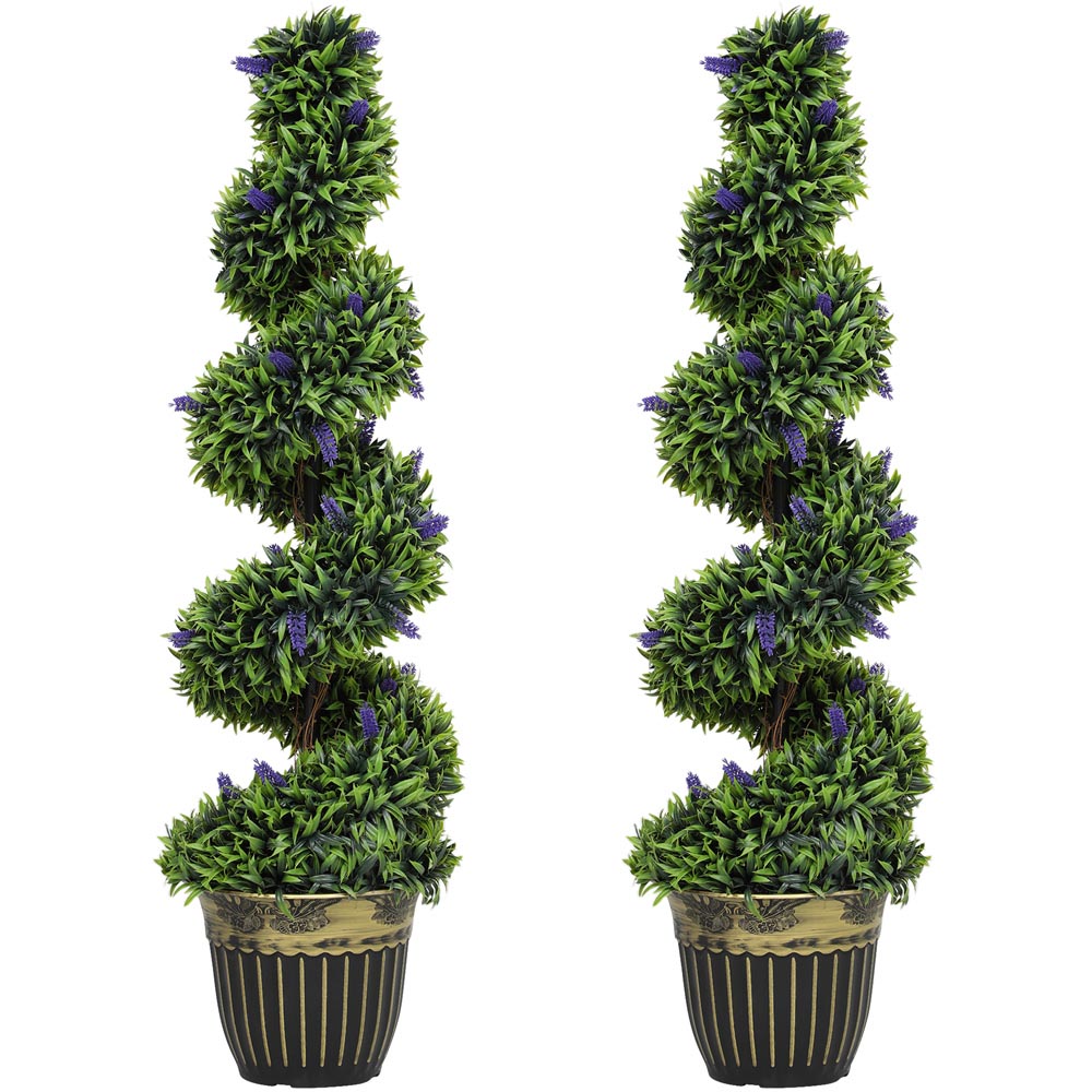 Portland Lavender Decorative Artificial Plant in Pot 115cm 2 Pack Image 1