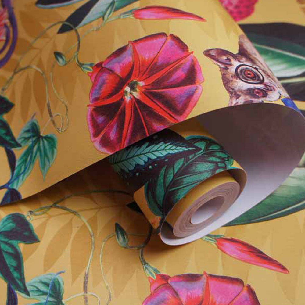 Holden Decor Wonderland Ochre Wallpaper Image 2