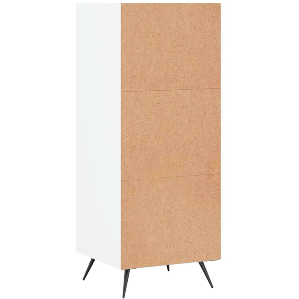 vidaXL 3 Shelf White Tall Storage Cabinet Image 6