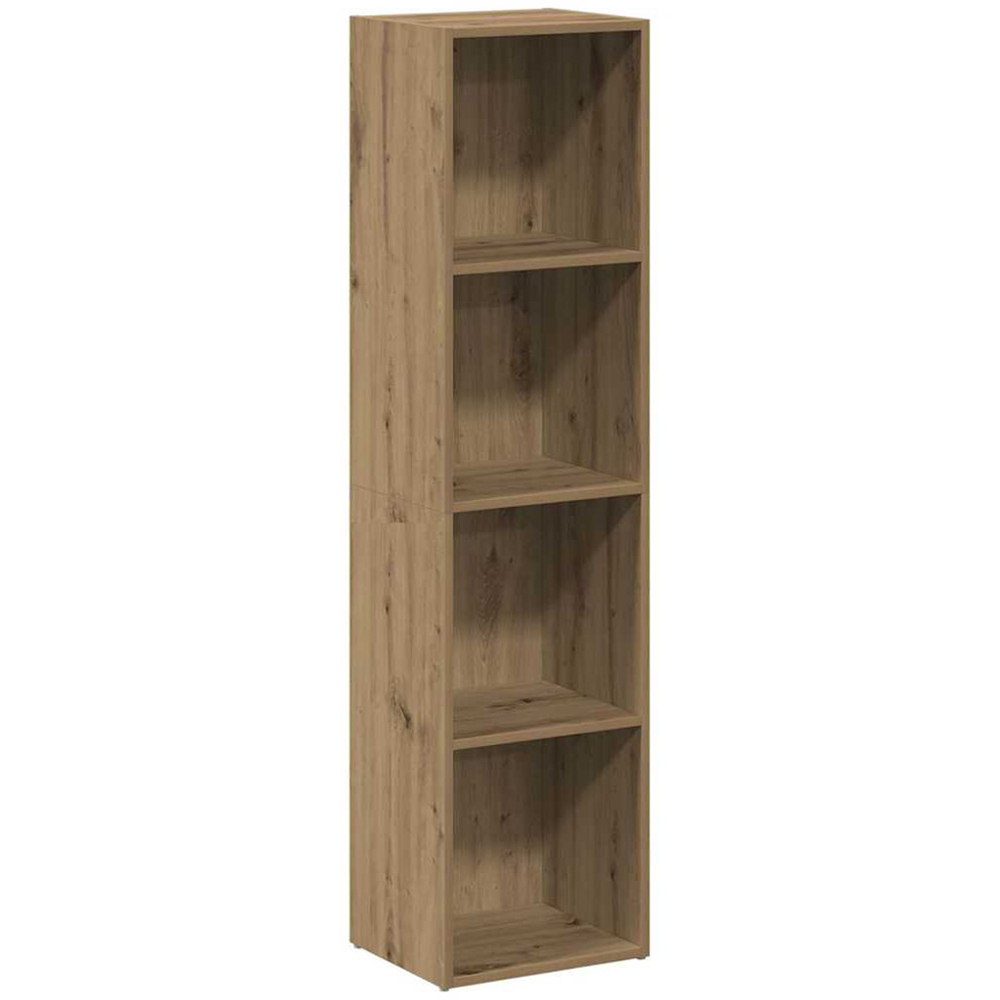 vidaXL 3 Shelf Artisanal Oak Bookcase Image 2