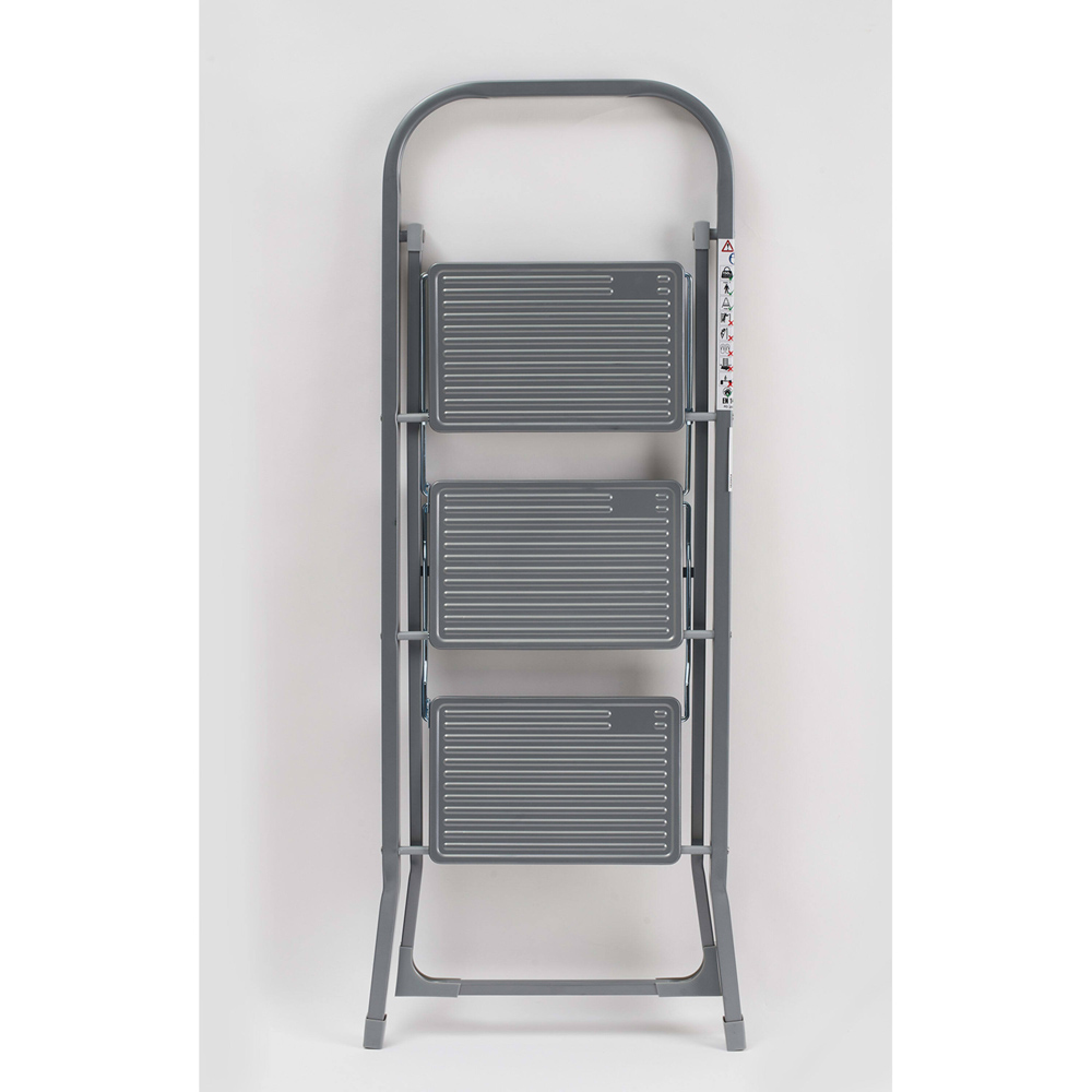 OurHouse 3 Tier Steel Step Ladder Image 4