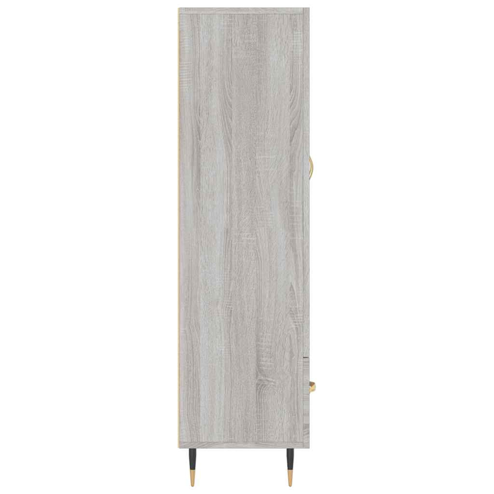 vidaXL 2 Door Single Drawer Grey Sonoma Highboard Image 7