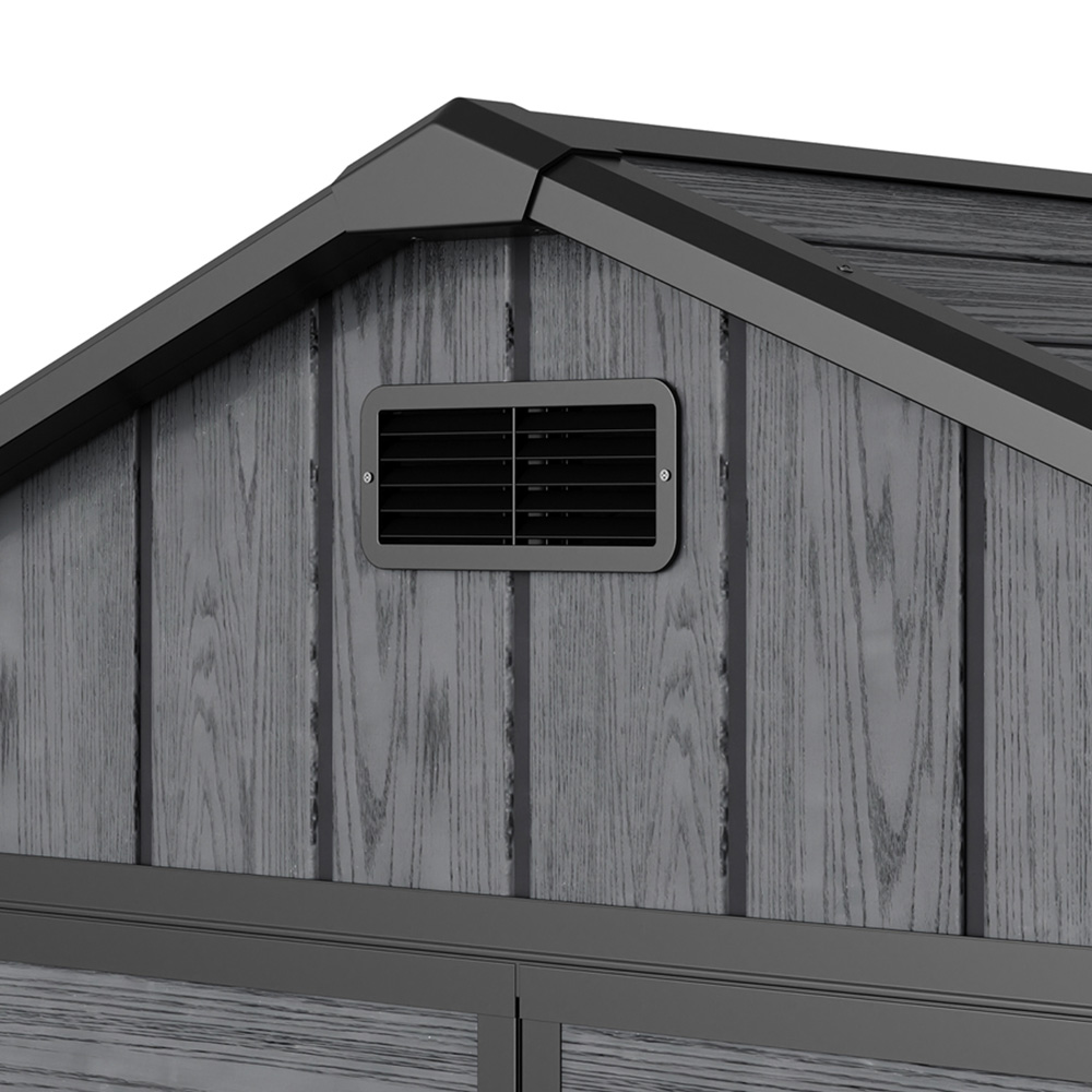 Living and Home 8 x 4ft Grey Garden Apex Roof Tool Shed Image 5
