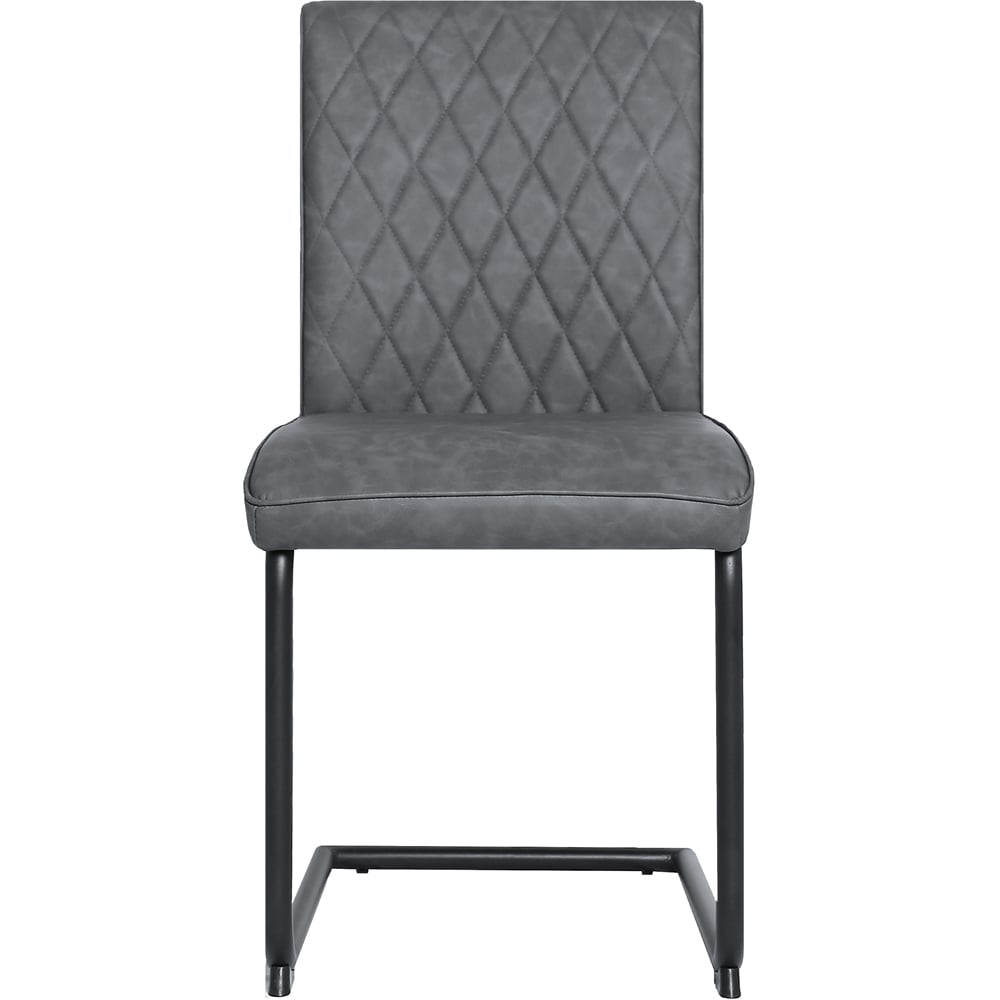 Nestor Set of 2 Grey Industrial Dining Chair Image 2