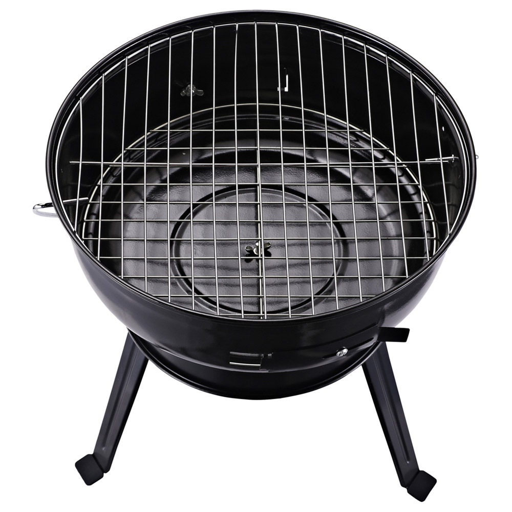 Outsunny Black Portable Charcoal BBQ Grill Wilko