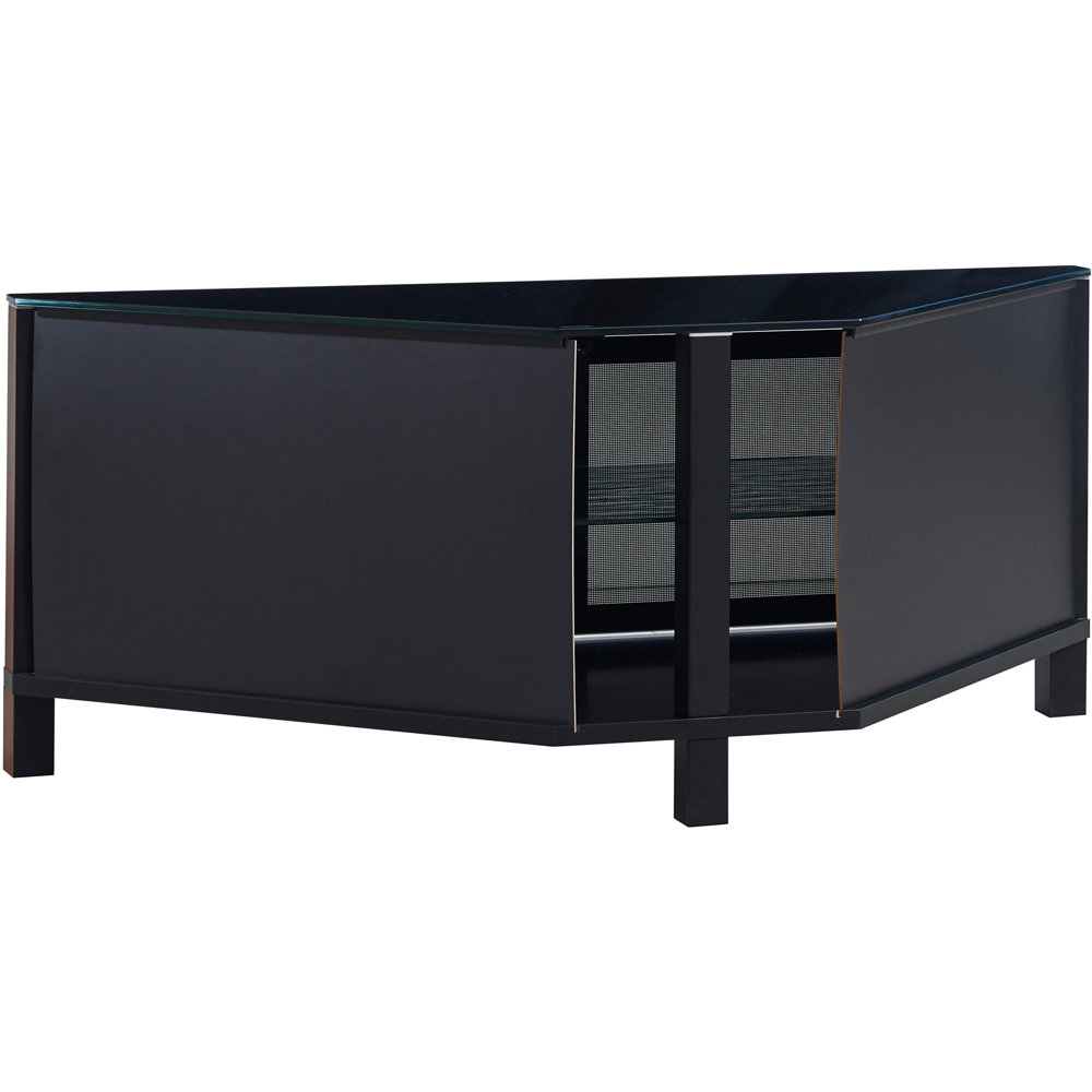 MDA Designs Volans 2 Door Black and Walnut TV Cabinet Image 7