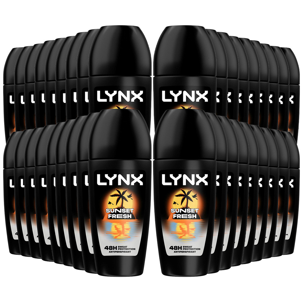 Lynx Sunset Fresh Antiperspirant Deodorant Roll On 50ml 36 Pack Image 1
