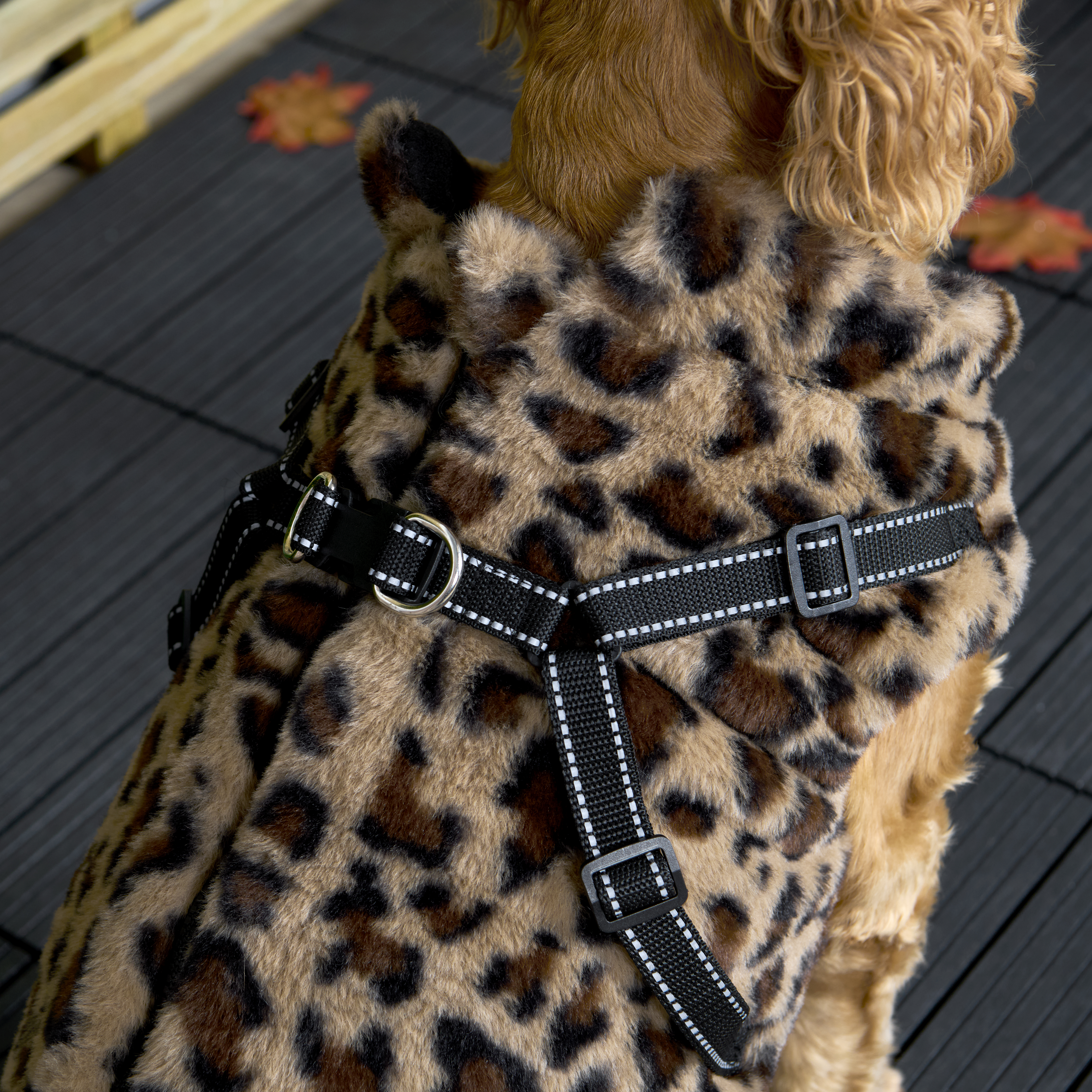 Fluffy Harness Dog Coat XS Image 12