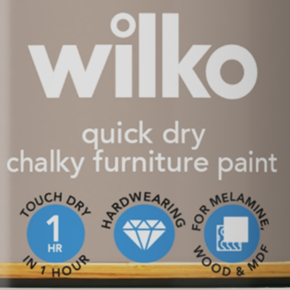 Wilko Quick Dry Soft Putty Furniture Paint 250ml Image 3