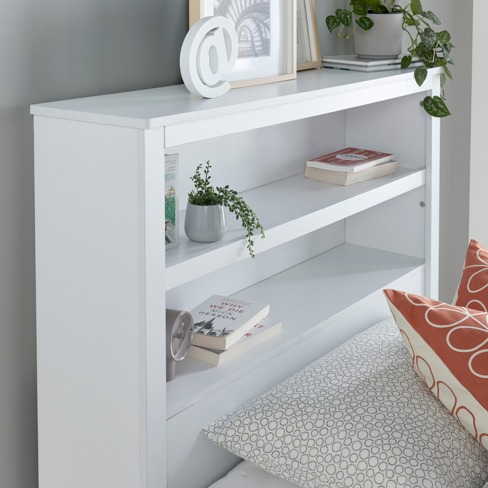 Bedmaster Enzo Single 3 Drawer White Wooden Bed with Spring Mattress Image 5