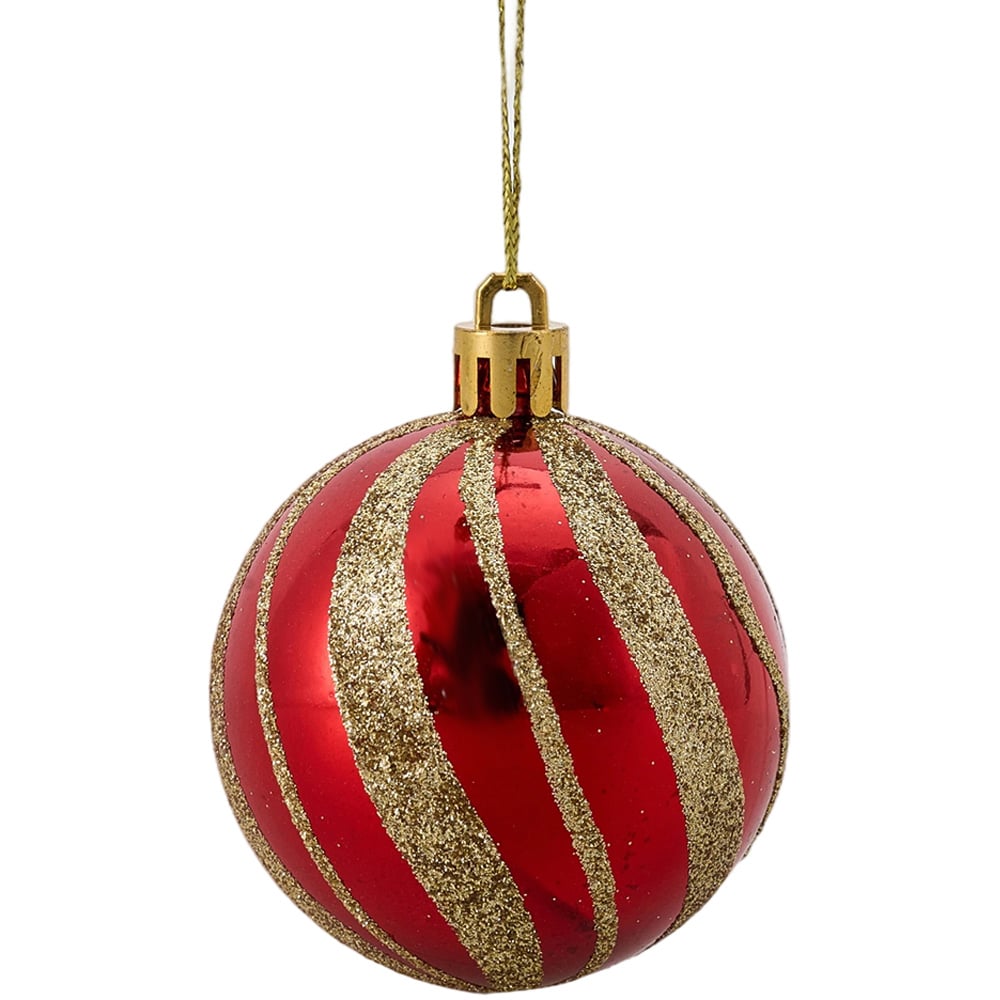 Living and Home Red and Gold Christmas Tree Decoration Ornaments 30 Pack Image 3