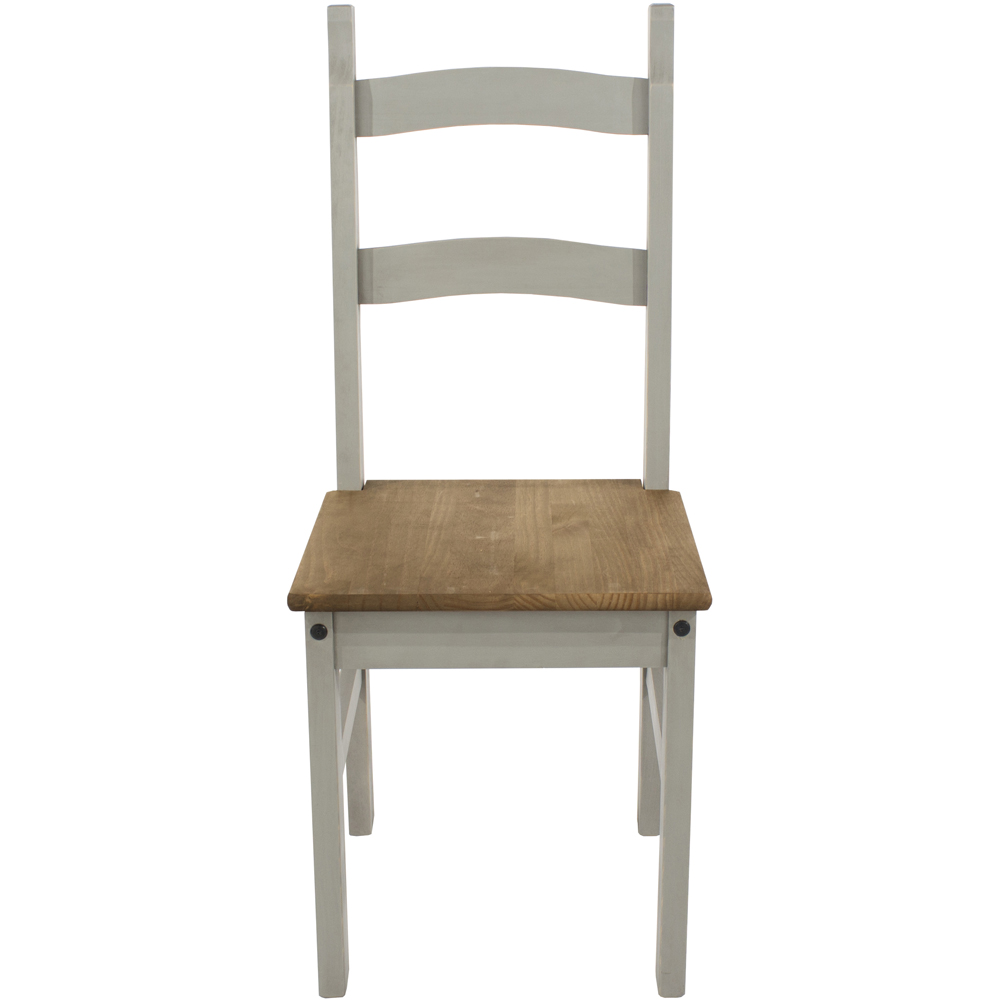 Core Products Corona Set of 2 Grey and Pine Dining Chair Image 3