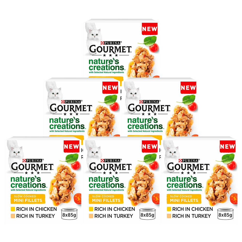 Purina Gourmet Natures Creations Chicken and Turkey Cat Food 85g Case of 6 x 8 Pack Image 1