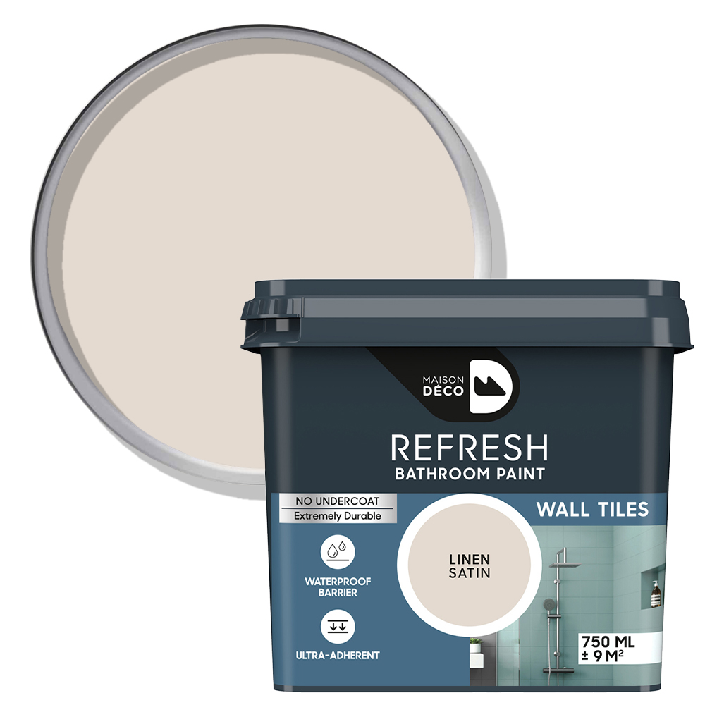 Maison Deco Refresh Bathroom Linen Satin Paint 750ml Image 1