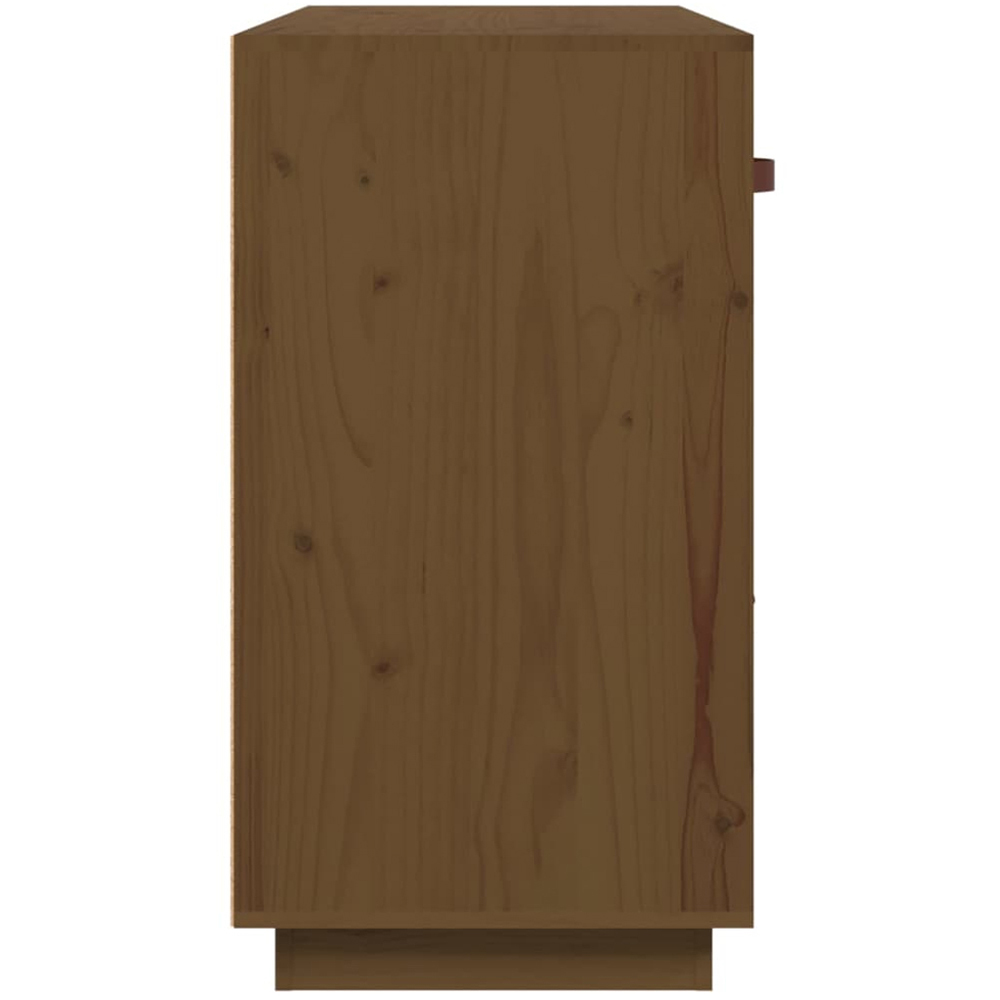 vidaXL 3 Door 3 Drawer Honey Brown Solid Pine Wood Sideboard Image 7