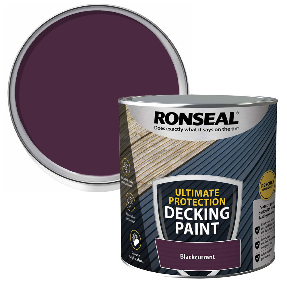 Ronseal Ultimate Protection Blackcurrant Decking Paint 2.5L Image 1