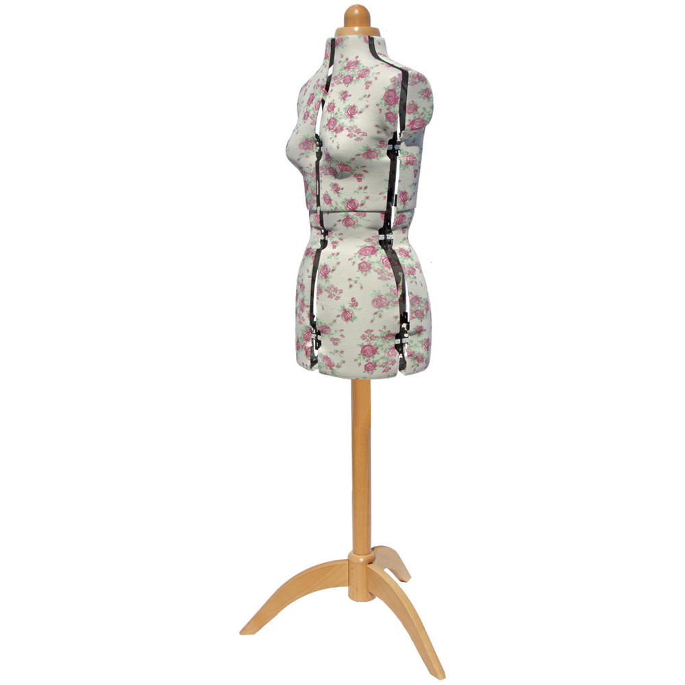 Sewing Online 5912A-2 Rosebuds Adjustable 8-Part Dressmakers Dummy with Hem Marker Small Image 1