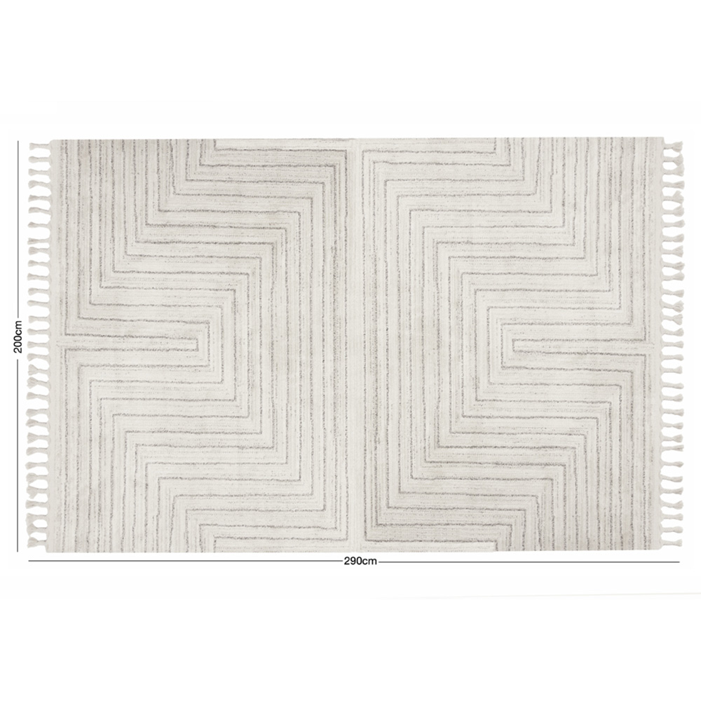 Esselle Home Arctic Maze Natural and Grey Rug 200 x 290cm Image 7