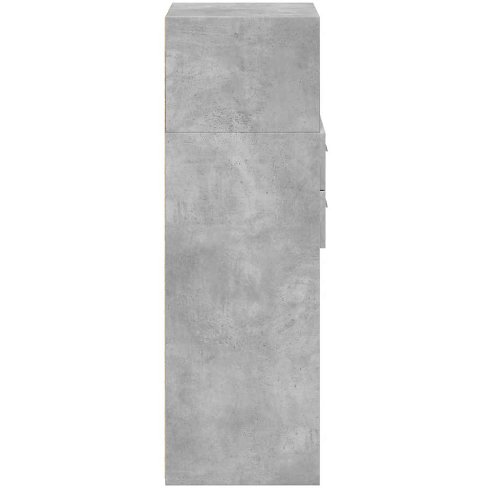 vidaXL 2 Drawer 3 Shelf Concrete Grey Highboard Image 5