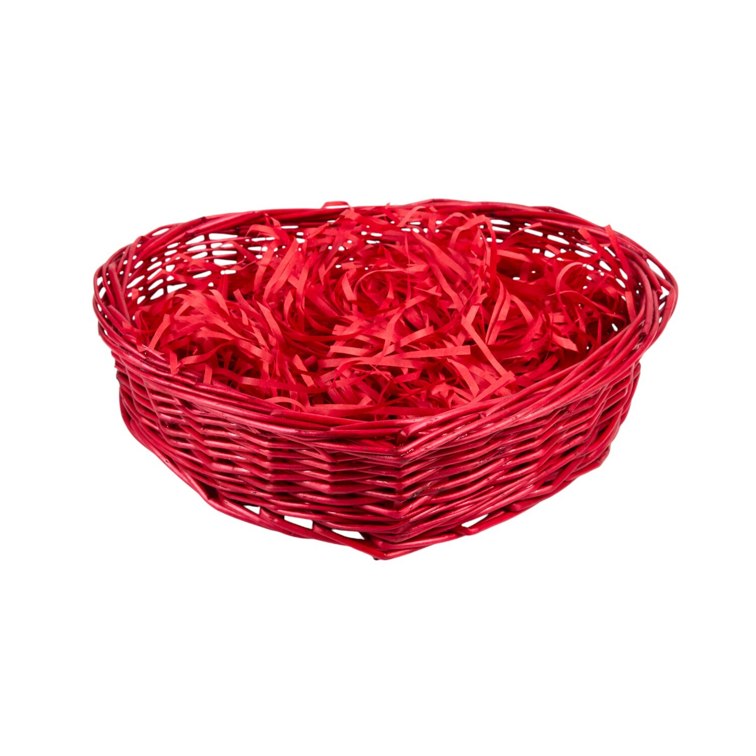 Wicker Heart Hamper Red Image 4