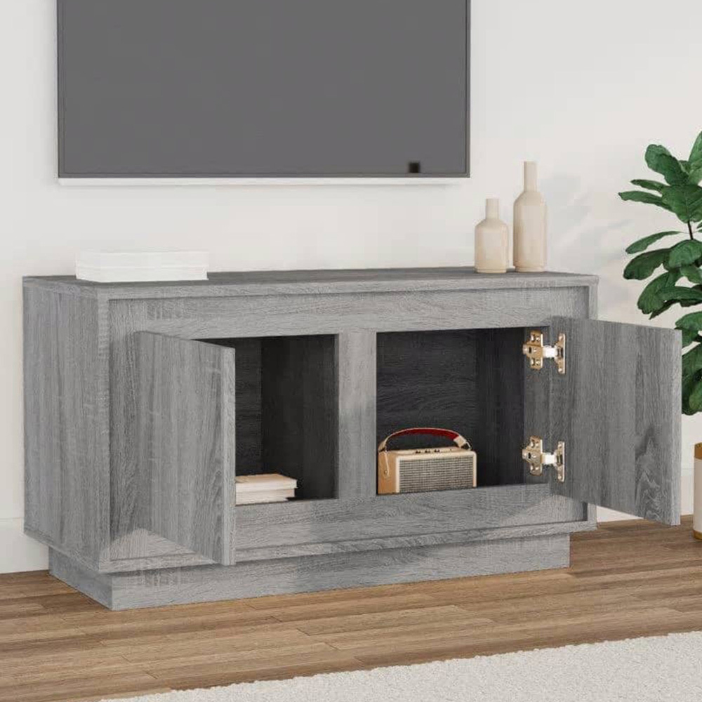 vidaXL 2 Door Concrete Grey TV Cabinet Image 1