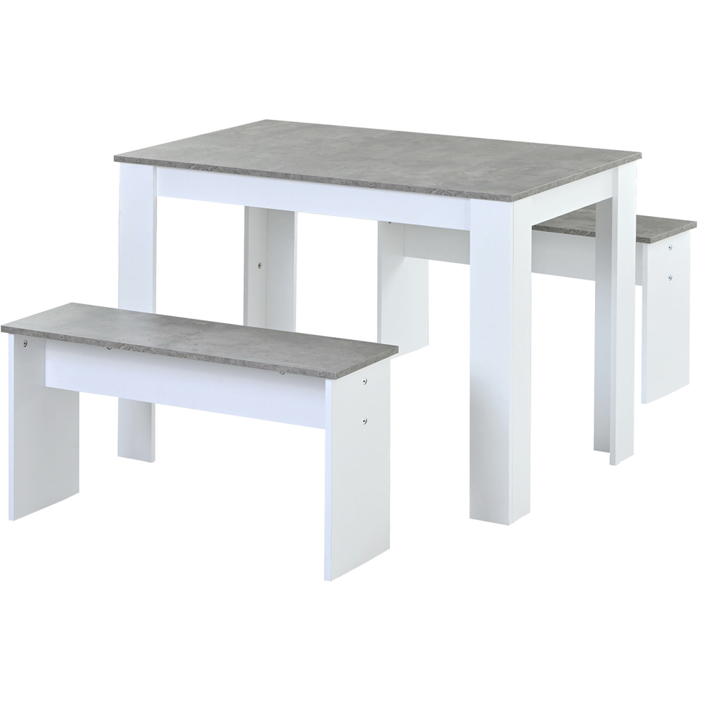 Abrihome 4 Seater Grey Dining Table Set Image 2
