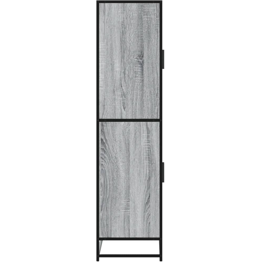 vidaXL 4 Door Grey Sonoma and Black Highboard Image 5