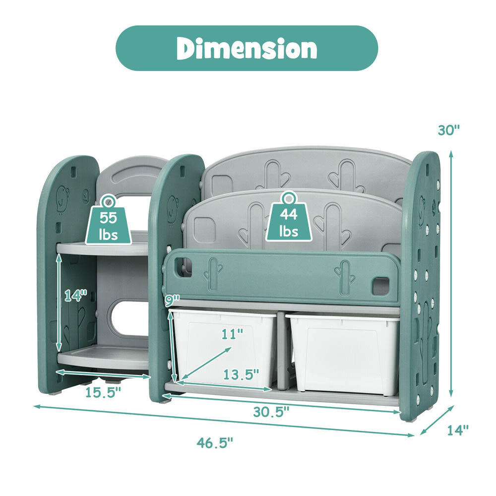 Costway 2 Tier Toy Storage Organiser Image 9
