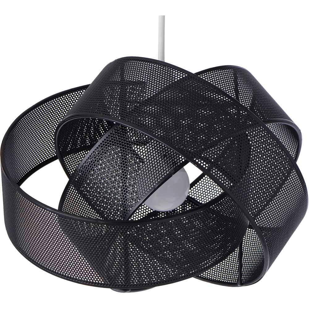 Wilko Black Interlocking Perforated Light  Shade Image 1