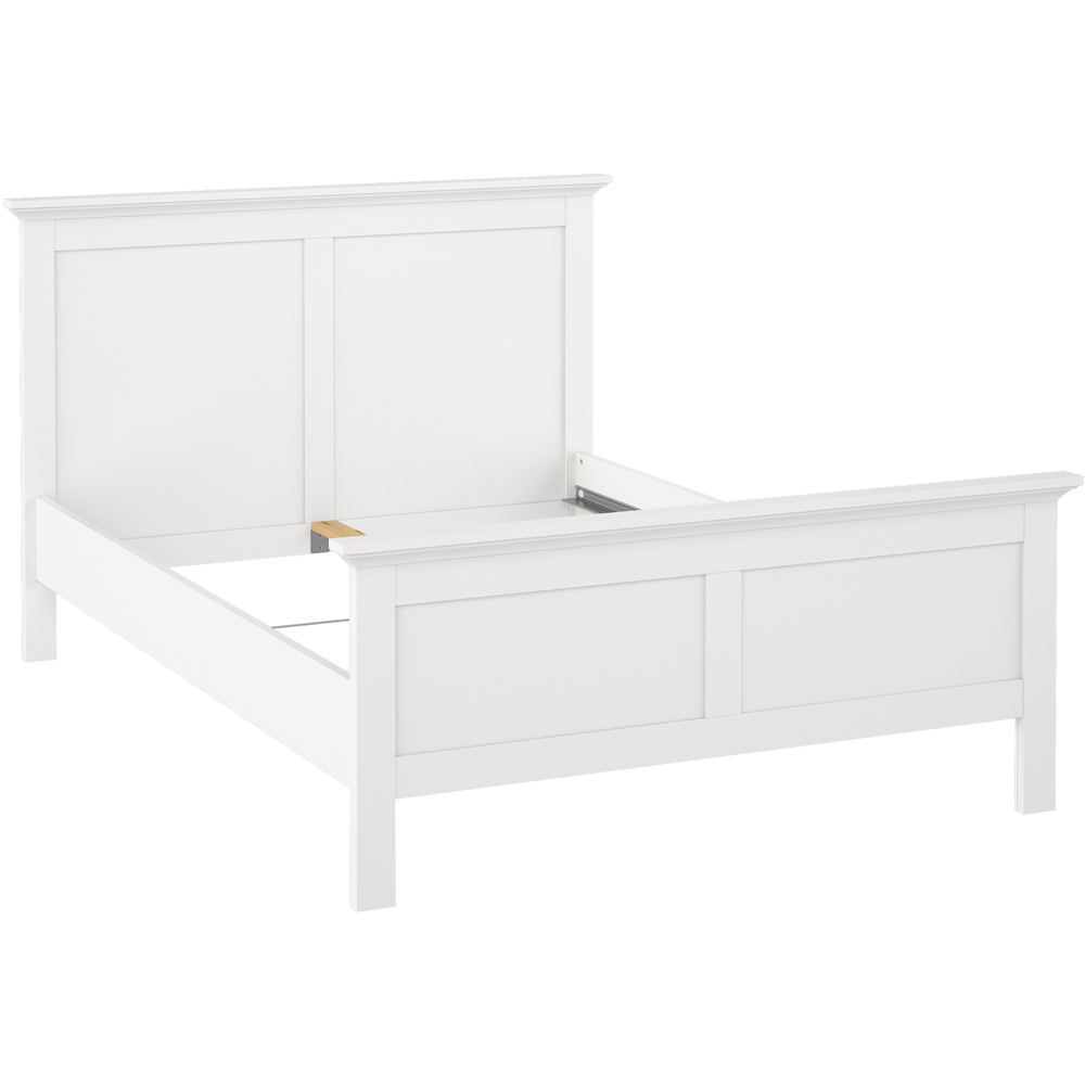 Florence Paris Double White Wooden Bed Image 3