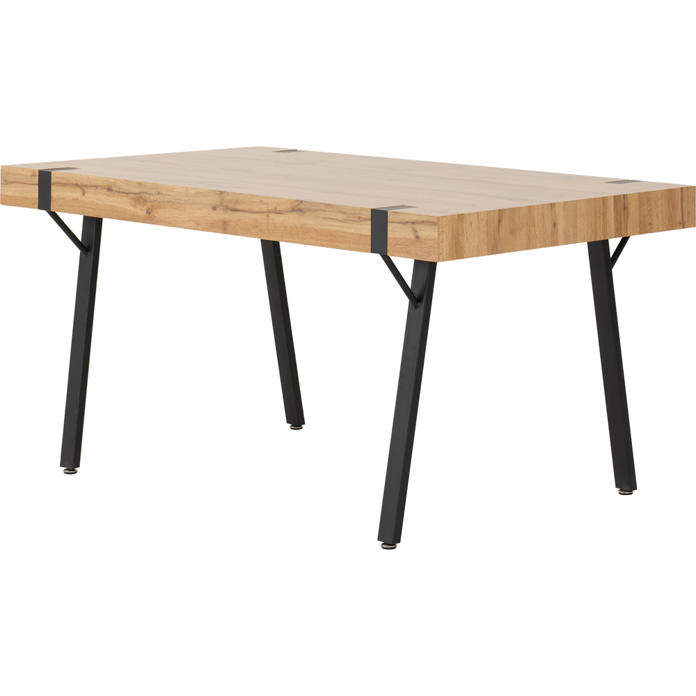Seconique Treviso Quebec 4 Seater Dining Set Light Oak and Brown Image 3