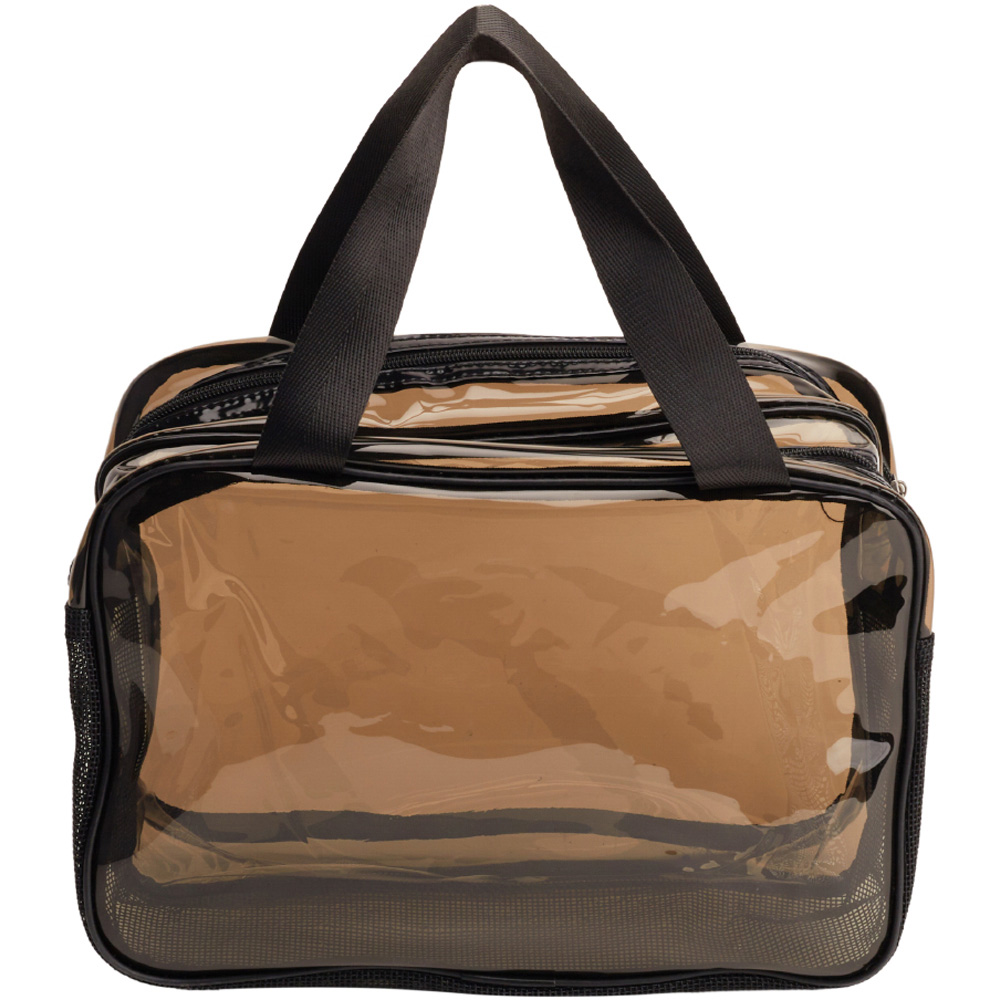 Living and Home Transparent Travel Makeup Bag with Dry and Wet Separation Image 1