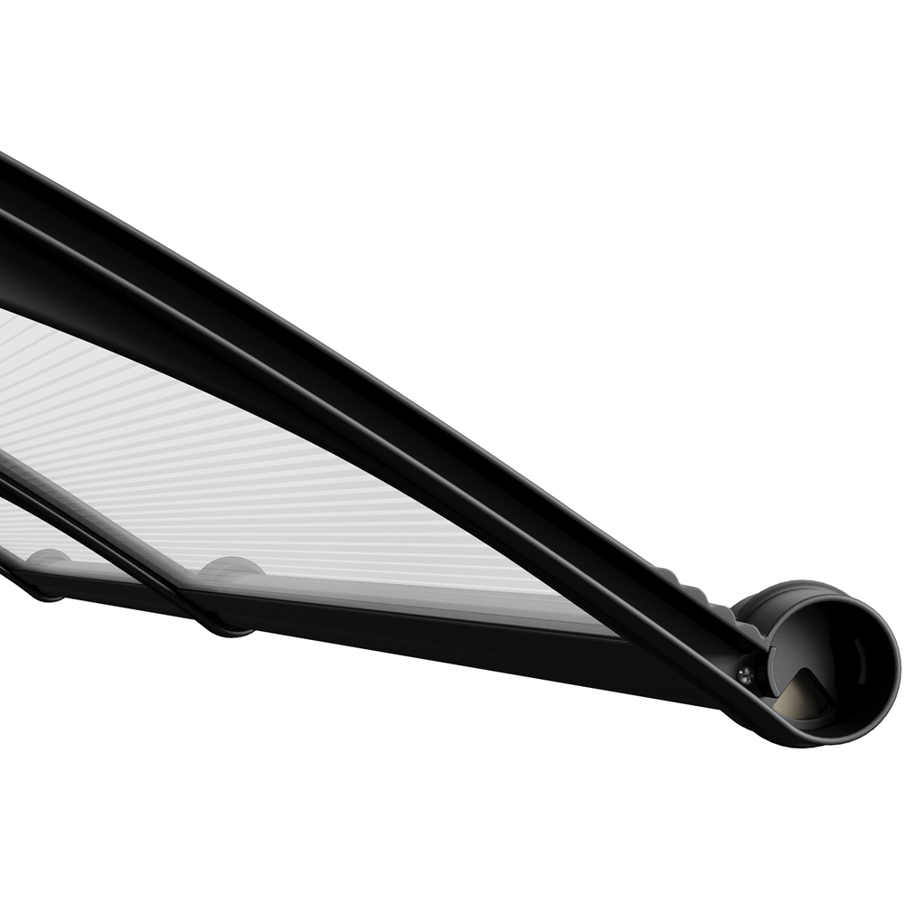 Living and Home Dark Grey Door and Window Outdoor Awning with Water Channel 2 x 1m Image 5