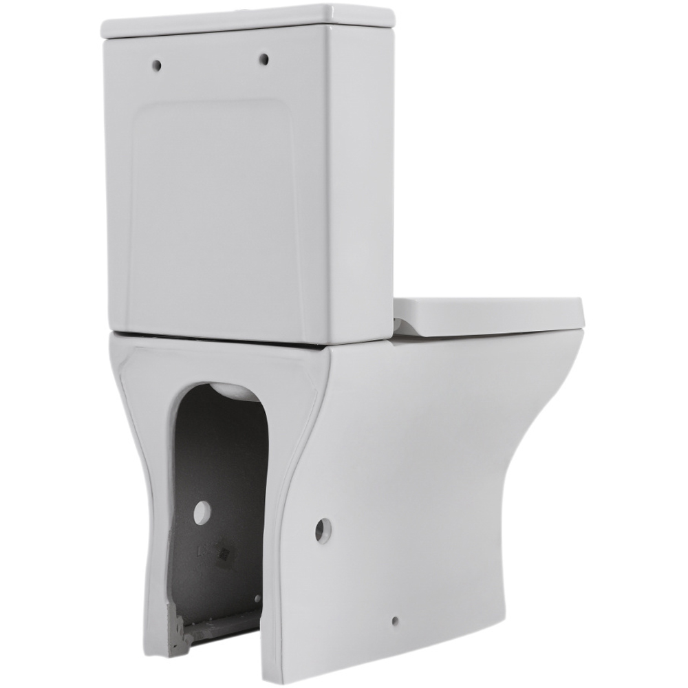 H&O Direct 2 Piece Elongated Square Dual Flush Toilet Image 3