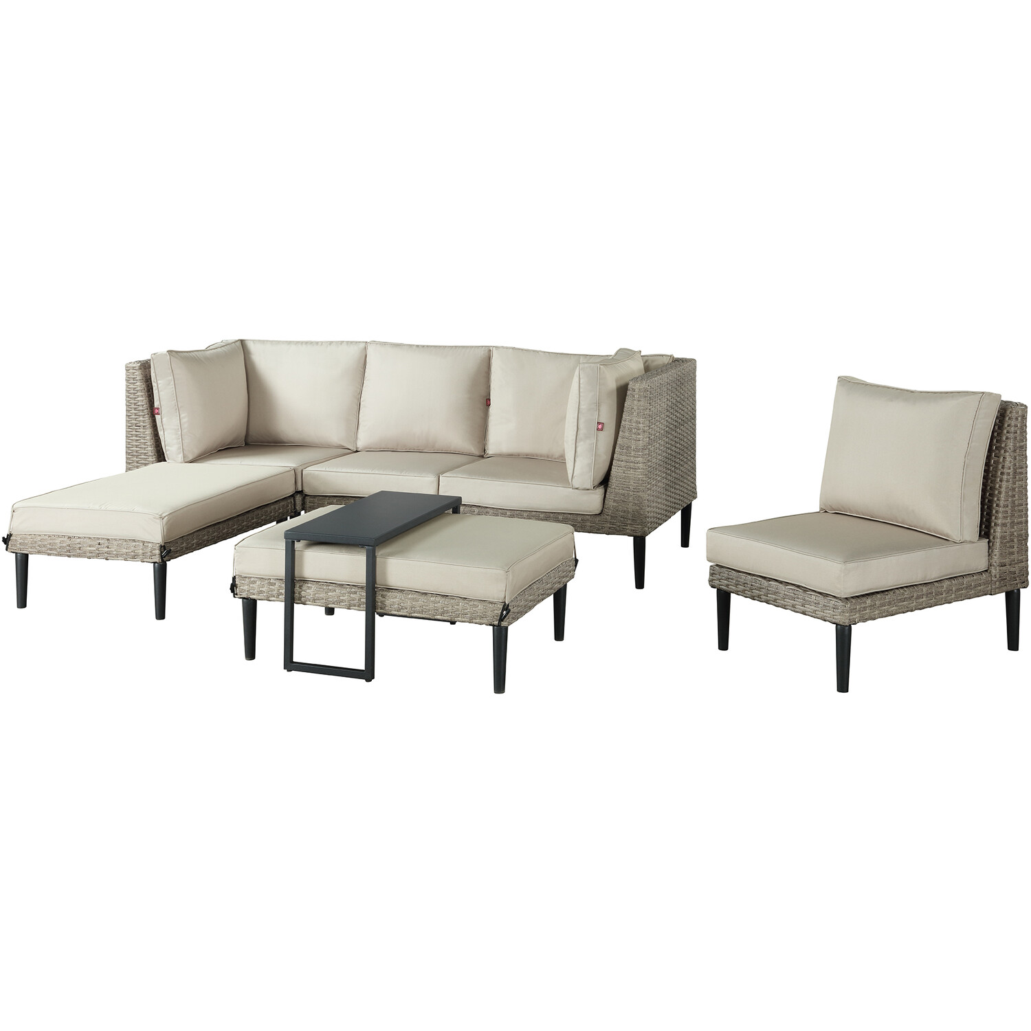 Malay Clydesdale 6 Seater Modular Sectional Corner Lounge Set Image 5
