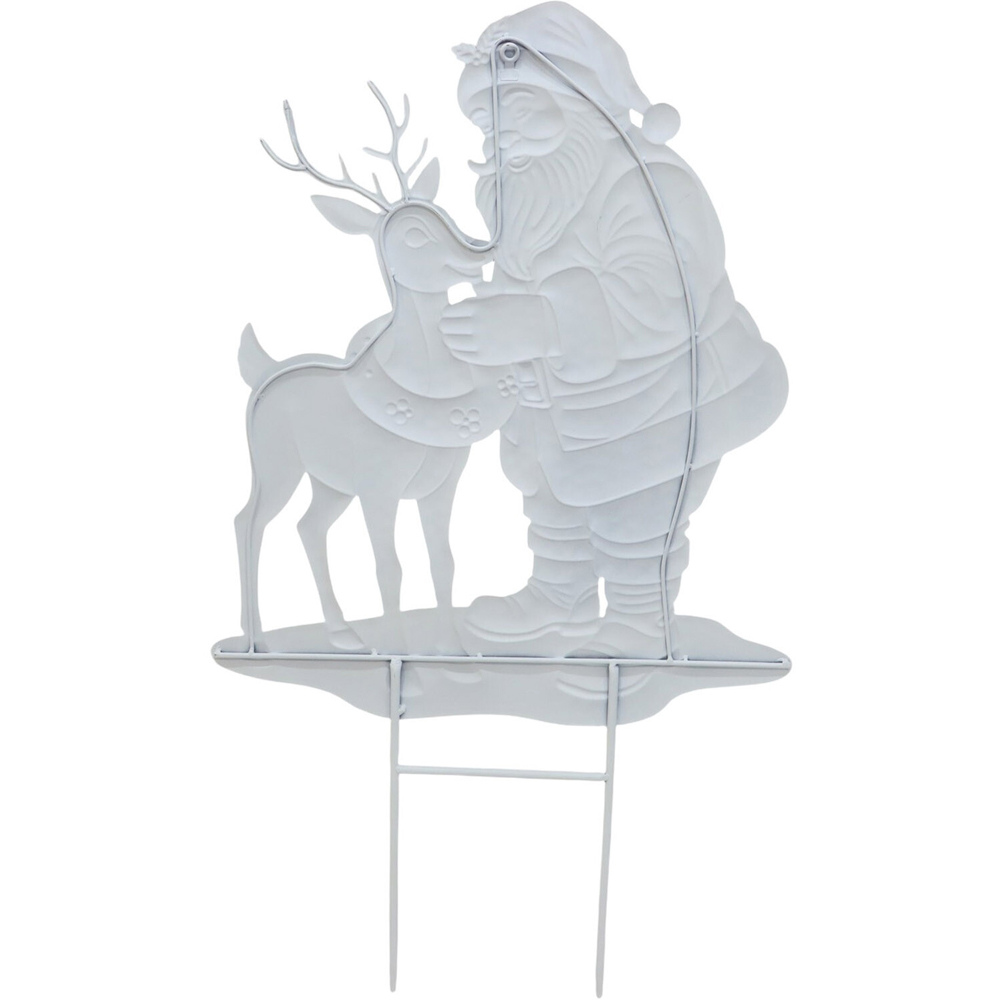 Santa and Reindeer Stake Image 4