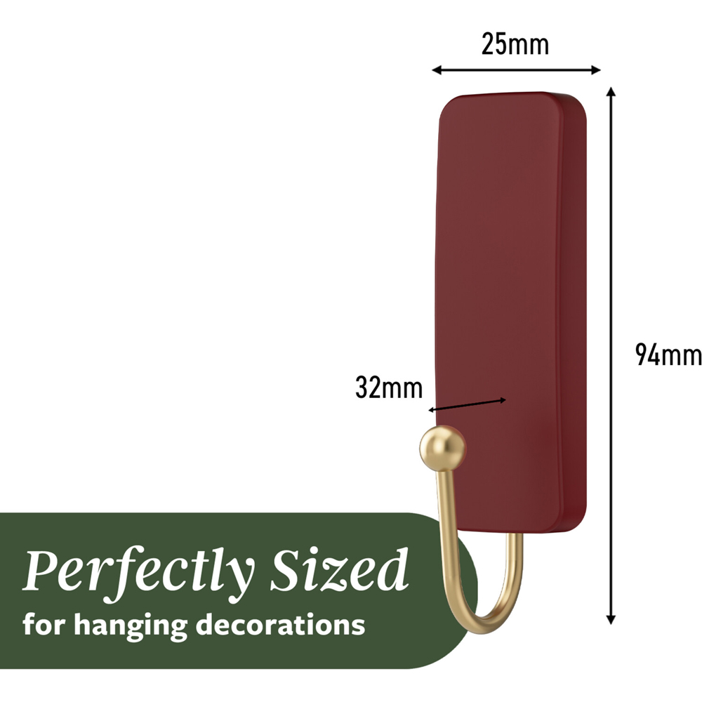 Pack of 2 Command Medium Decorative Hooks Mulled Wine Image 9