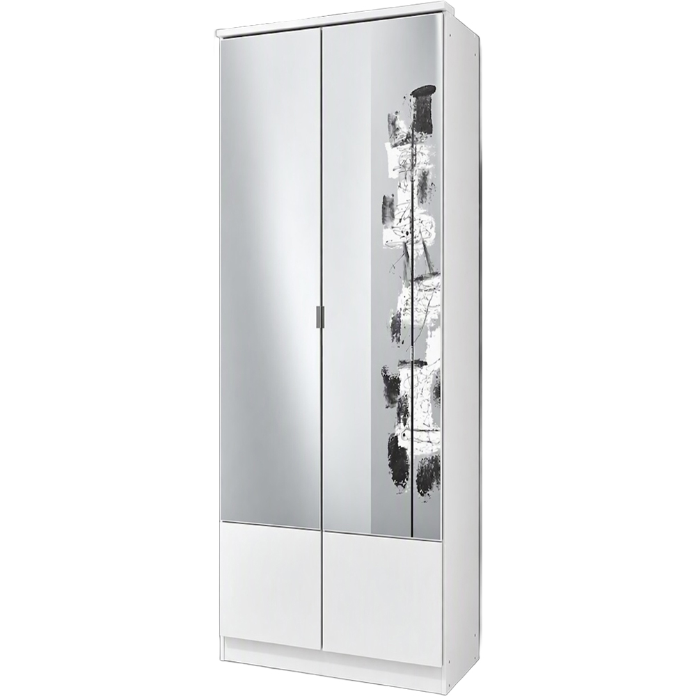 TJ'S Sligo 2 Door White Mirror Wardrobe Image 2