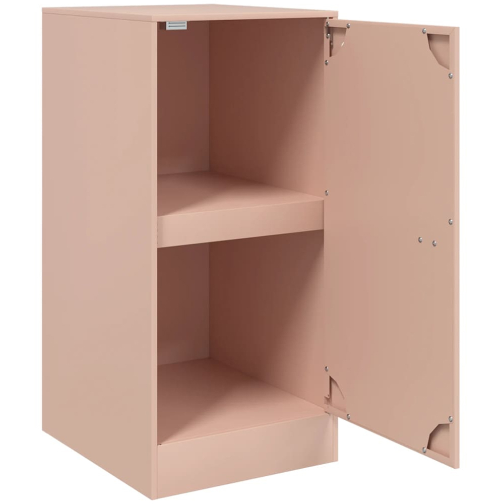 vidaXL Single Door Pink Metal Sideboard Image 6